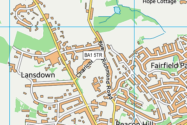 BA1 5TR map - OS VectorMap District (Ordnance Survey)