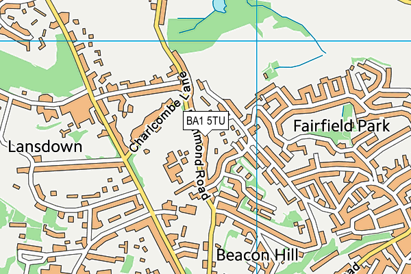 BA1 5TU map - OS VectorMap District (Ordnance Survey)