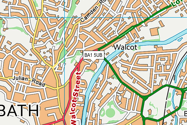 BA1 5UB map - OS VectorMap District (Ordnance Survey)