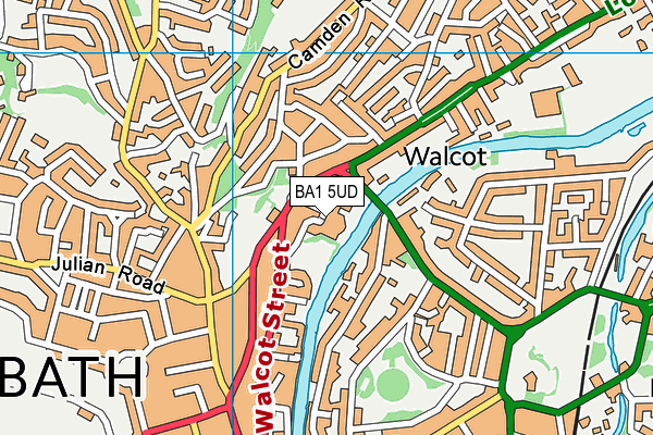 BA1 5UD map - OS VectorMap District (Ordnance Survey)