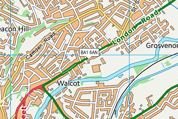 BA1 6AN map - OS VectorMap District (Ordnance Survey)