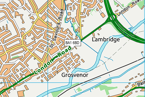 Lambridge Training Ground map (BA1 6BD) - OS VectorMap District (Ordnance Survey)