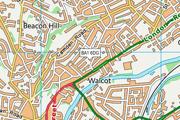 BA1 6DG map - OS VectorMap District (Ordnance Survey)