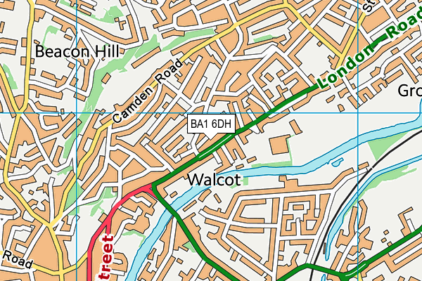 BA1 6DH map - OS VectorMap District (Ordnance Survey)