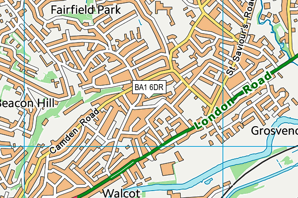 BA1 6DR map - OS VectorMap District (Ordnance Survey)