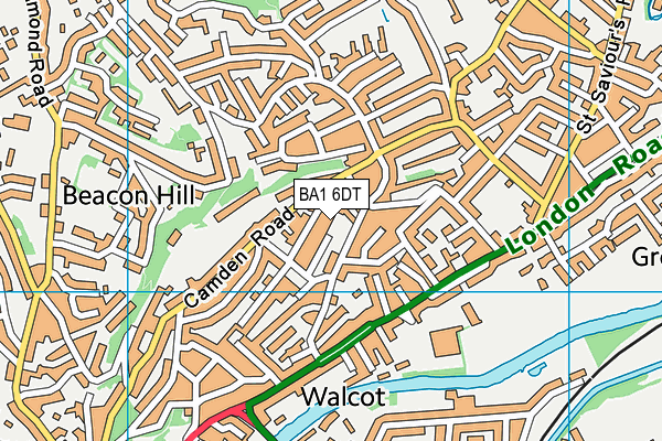 BA1 6DT map - OS VectorMap District (Ordnance Survey)
