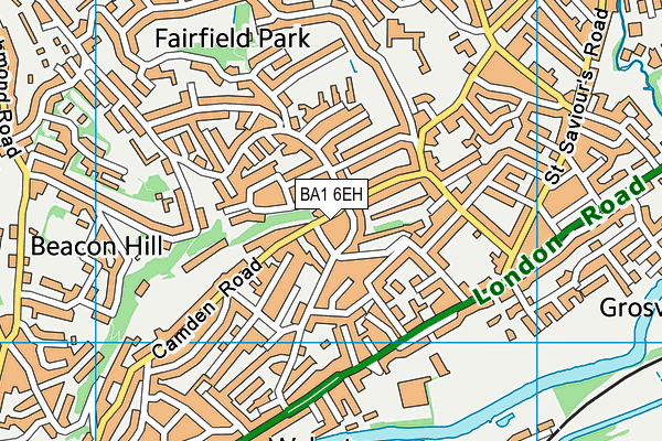 BA1 6EH map - OS VectorMap District (Ordnance Survey)