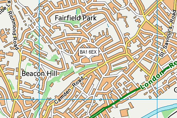 BA1 6EX map - OS VectorMap District (Ordnance Survey)