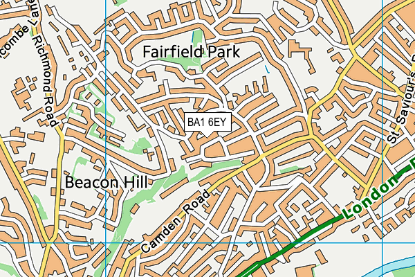 BA1 6EY map - OS VectorMap District (Ordnance Survey)