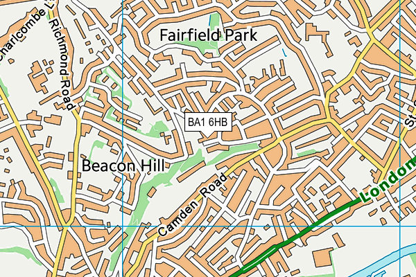 BA1 6HB map - OS VectorMap District (Ordnance Survey)