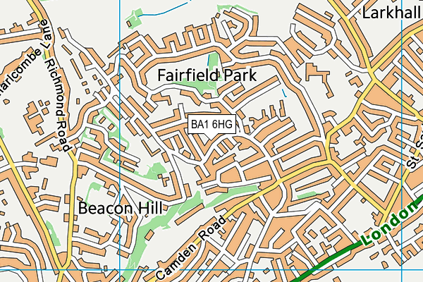 BA1 6HG map - OS VectorMap District (Ordnance Survey)