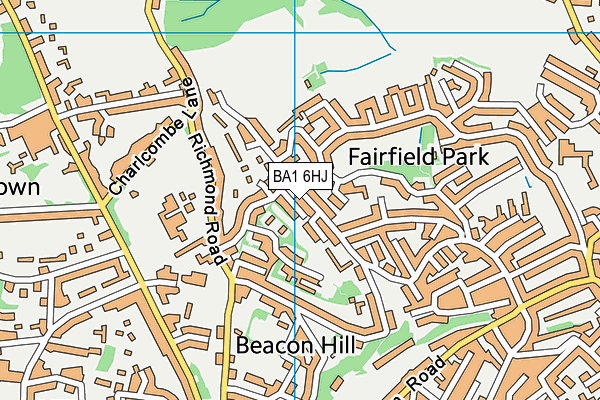 BA1 6HJ map - OS VectorMap District (Ordnance Survey)
