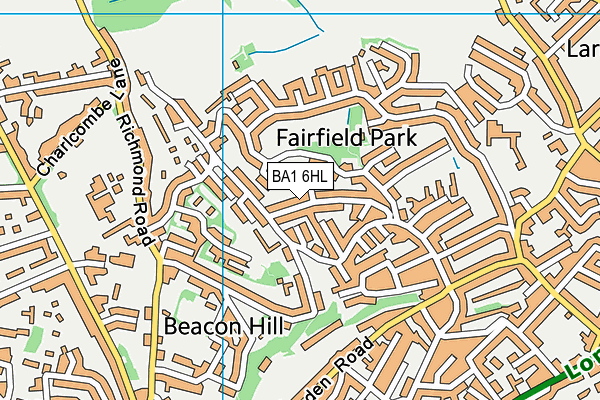 BA1 6HL map - OS VectorMap District (Ordnance Survey)