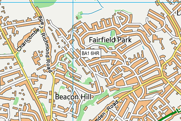 BA1 6HR map - OS VectorMap District (Ordnance Survey)