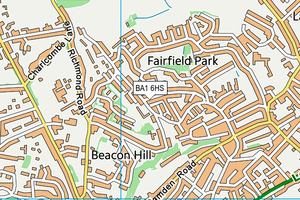 BA1 6HS map - OS VectorMap District (Ordnance Survey)