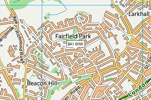 BA1 6HW map - OS VectorMap District (Ordnance Survey)