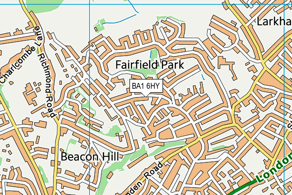 BA1 6HY map - OS VectorMap District (Ordnance Survey)