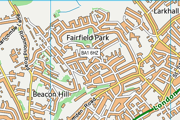 BA1 6HZ map - OS VectorMap District (Ordnance Survey)