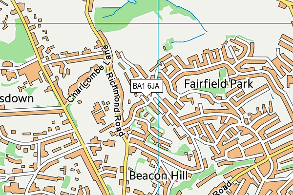 BA1 6JA map - OS VectorMap District (Ordnance Survey)