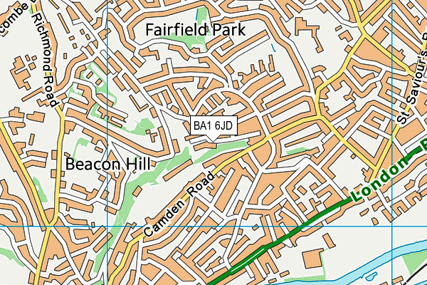 BA1 6JD map - OS VectorMap District (Ordnance Survey)