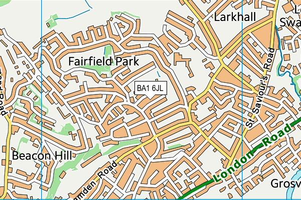 BA1 6JL map - OS VectorMap District (Ordnance Survey)