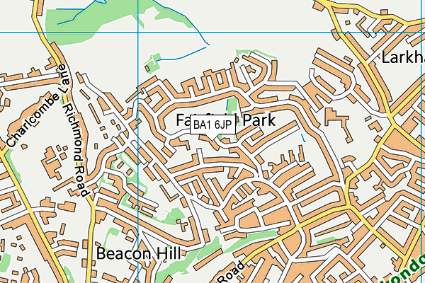 BA1 6JP map - OS VectorMap District (Ordnance Survey)