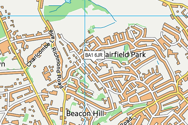 BA1 6JR map - OS VectorMap District (Ordnance Survey)