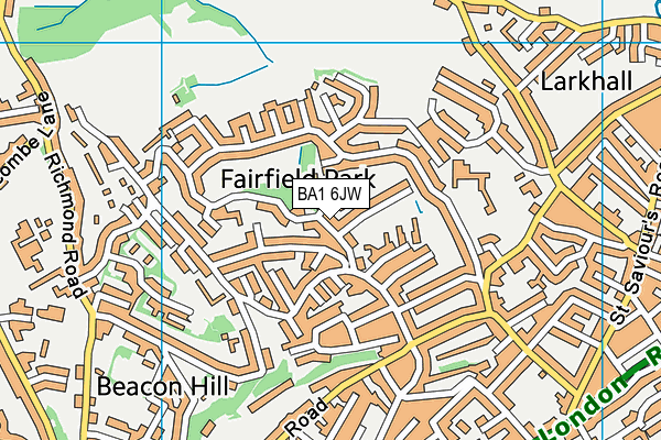 BA1 6JW map - OS VectorMap District (Ordnance Survey)