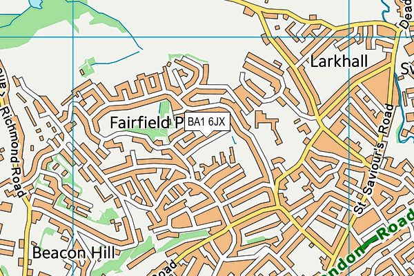 BA1 6JX map - OS VectorMap District (Ordnance Survey)