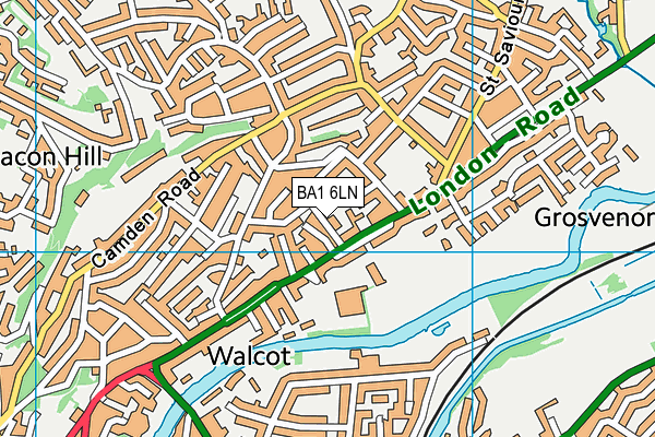 BA1 6LN map - OS VectorMap District (Ordnance Survey)