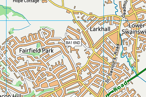 St Mark's CofE School map (BA1 6ND) - OS VectorMap District (Ordnance Survey)