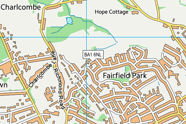 BA1 6NL map - OS VectorMap District (Ordnance Survey)