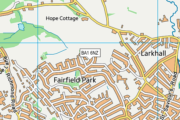 BA1 6NZ map - OS VectorMap District (Ordnance Survey)