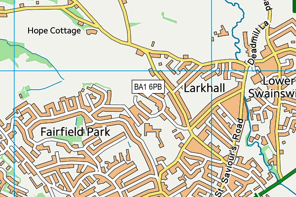 BA1 6PB map - OS VectorMap District (Ordnance Survey)