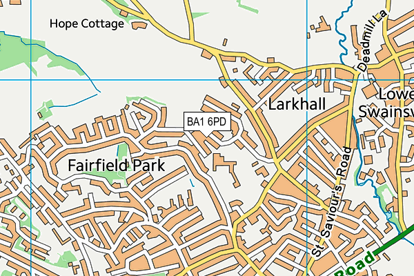 BA1 6PD map - OS VectorMap District (Ordnance Survey)