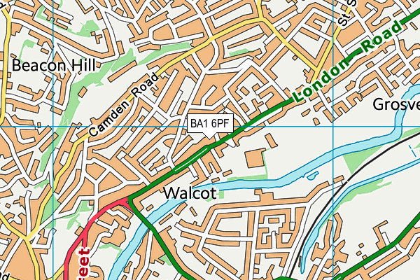 BA1 6PF map - OS VectorMap District (Ordnance Survey)