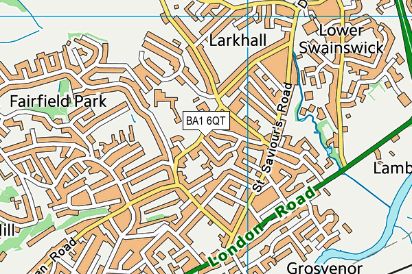 BA1 6QT map - OS VectorMap District (Ordnance Survey)