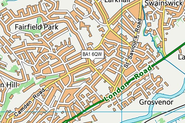 BA1 6QW map - OS VectorMap District (Ordnance Survey)