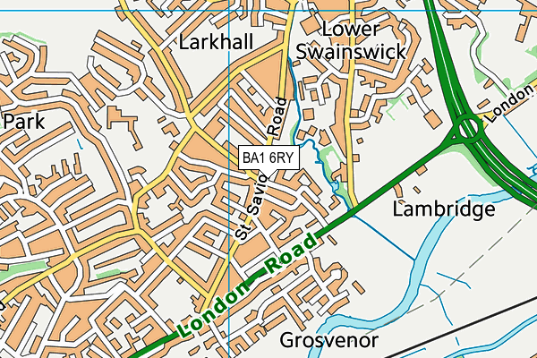 BA1 6RY map - OS VectorMap District (Ordnance Survey)