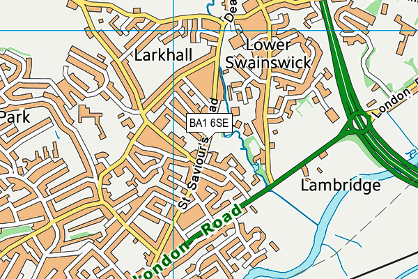 BA1 6SE map - OS VectorMap District (Ordnance Survey)