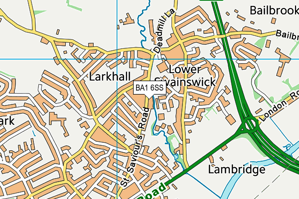 BA1 6SS map - OS VectorMap District (Ordnance Survey)