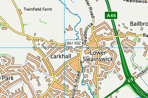 BA1 6SZ map - OS VectorMap District (Ordnance Survey)