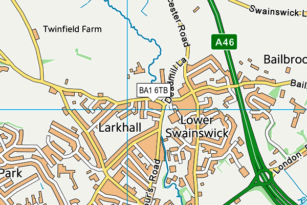 BA1 6TB map - OS VectorMap District (Ordnance Survey)