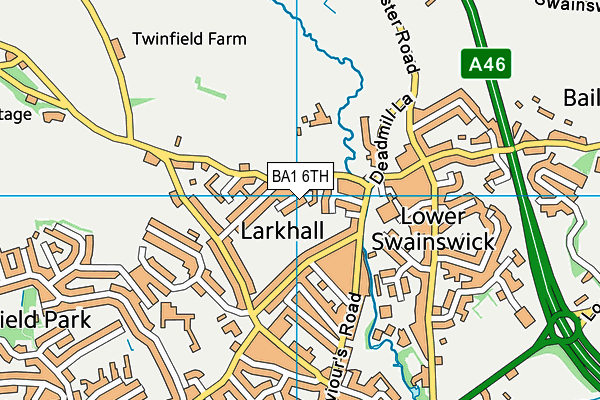 BA1 6TH map - OS VectorMap District (Ordnance Survey)