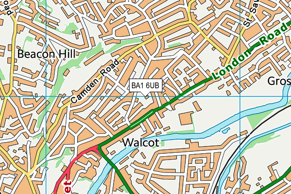 BA1 6UB map - OS VectorMap District (Ordnance Survey)