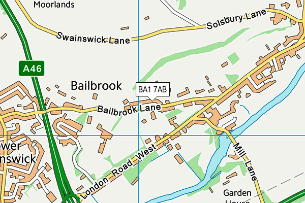 BA1 7AB map - OS VectorMap District (Ordnance Survey)