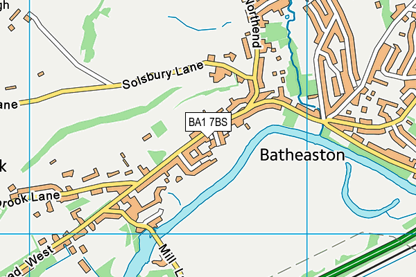 BA1 7BS map - OS VectorMap District (Ordnance Survey)