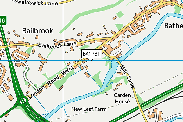 BA1 7BT map - OS VectorMap District (Ordnance Survey)
