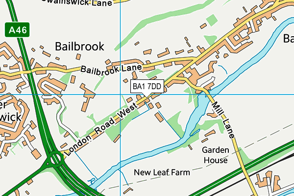 BA1 7DD map - OS VectorMap District (Ordnance Survey)