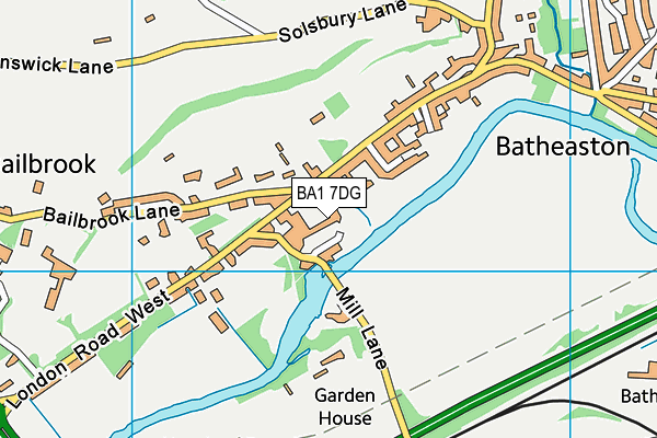 BA1 7DG map - OS VectorMap District (Ordnance Survey)